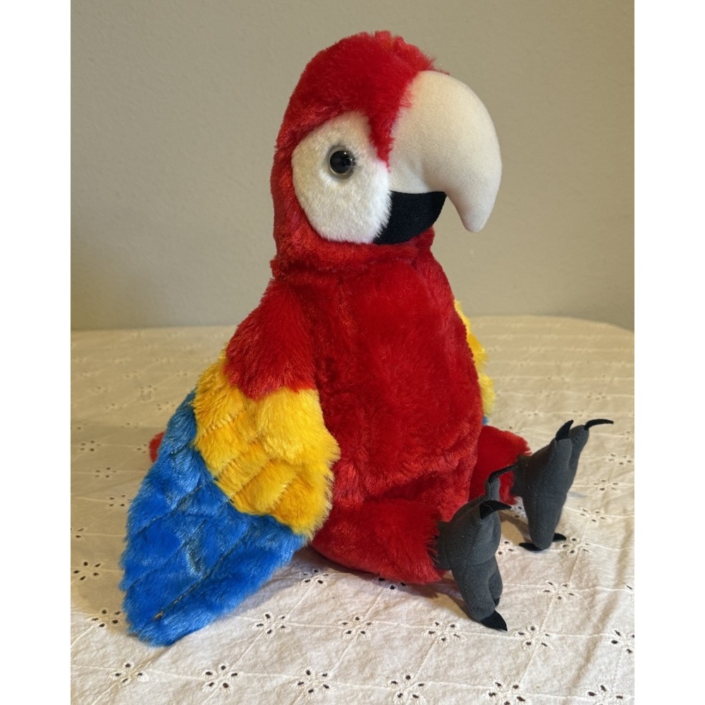 Wild Republic Scarlet Macaw Parrot Plush 10.5" Stuffed Animal‎ Bird Toy